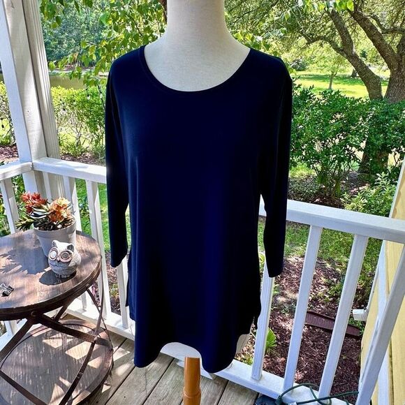 Sympli Navy 3/4 Sleeve Pullover - Picture 1 of 5
